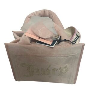 Juicy Couture Pink Velour Mini Tote Bag - NWT Rhinestone Logo